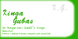 kinga gubas business card